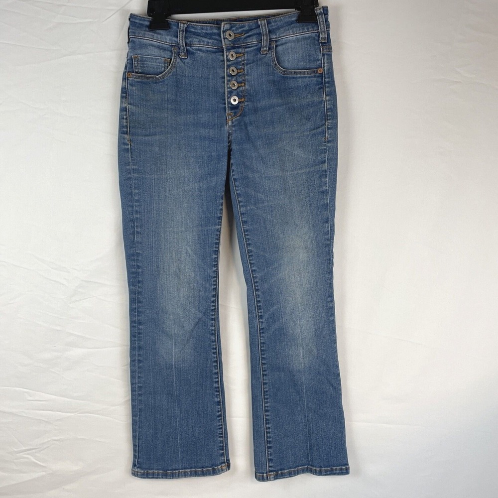Pilco Letterpress Jeans Women's Size 26 Light Wash High Rise Flare Button Fly - Picture 2 of 12